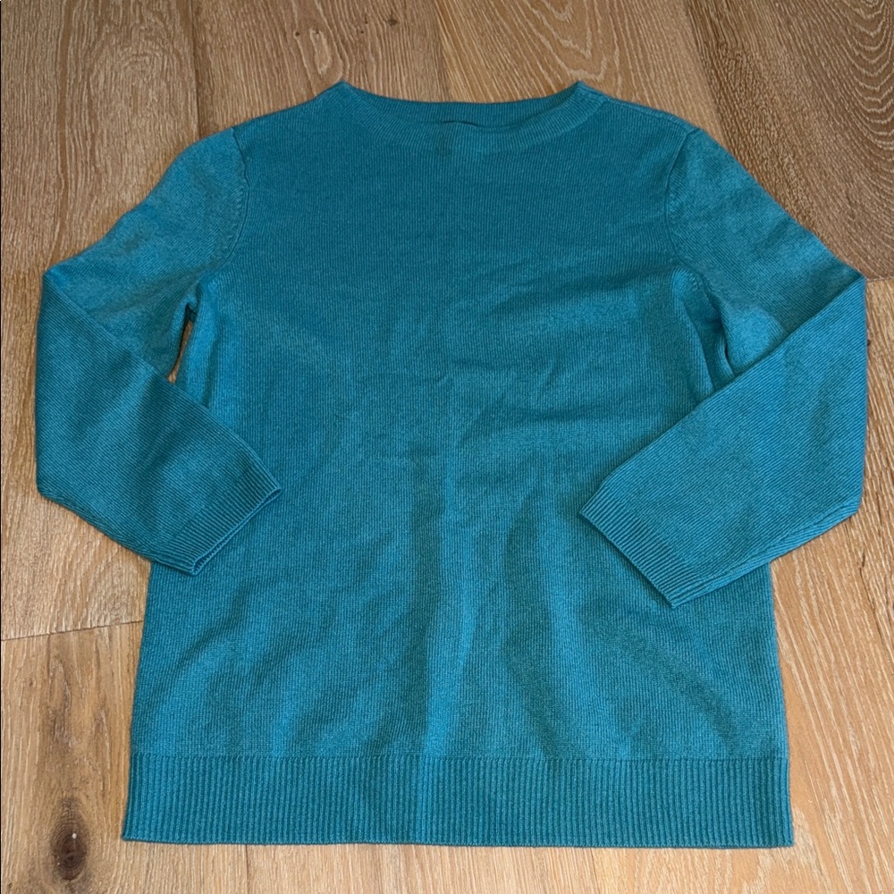 Talbots Teal Crew Neck Sweater